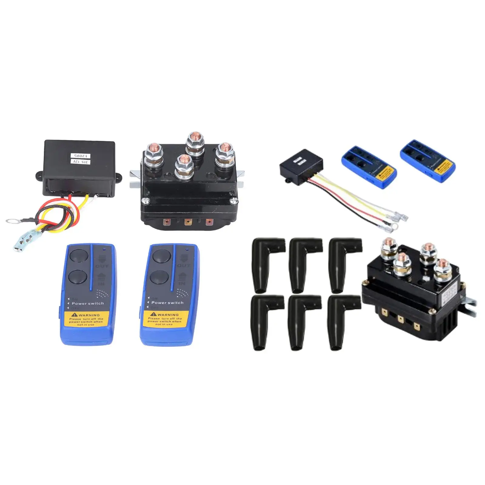 12V 500A Winch Solenoid Relay Contactor Wireless Winch Remote Control Kit for ATV UTV Truck Jeep Replacement Accessories