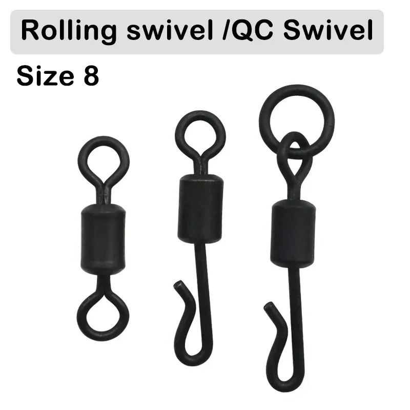 20 шт. гибкое кольцо для ловли карпа Размер 8