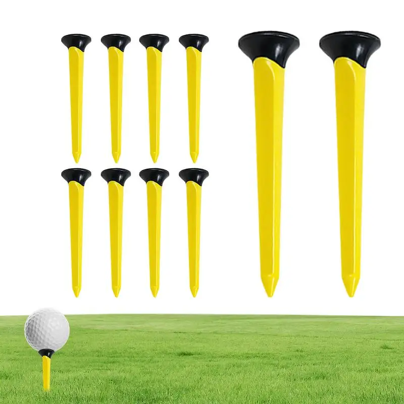 

Small Golf Tees 10pcs Golf Accessories Practice Golf Supplies Colorful Golf Ball Holder Multifunctional Flexible Practical Funny