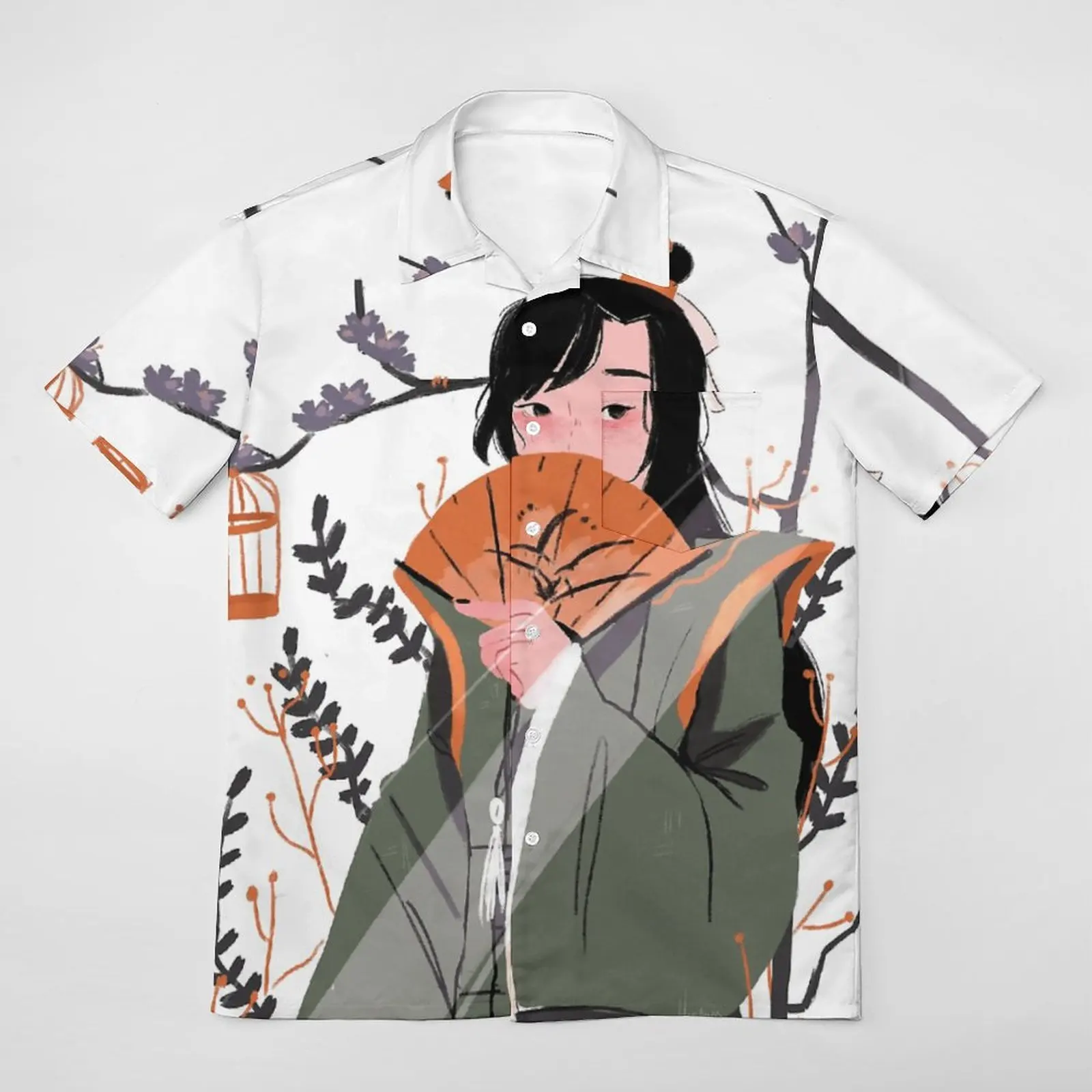 

Mastermind Nie Huaisang Photographic Printb A Short Sleeved Shirt Graphic Tees Coordinates Vintage Swimming Eur Size