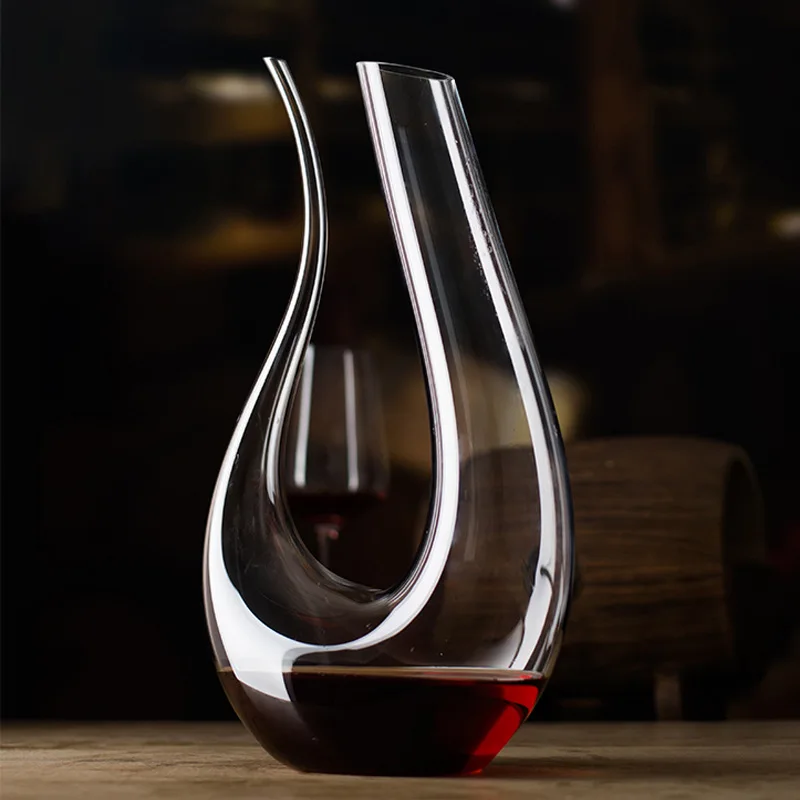 

1500ML Big Decanter Handmade Crystal Red Wine Brandy Champagne Glasses Decanter Bottle Jug Pourer Aerator For Family Bar