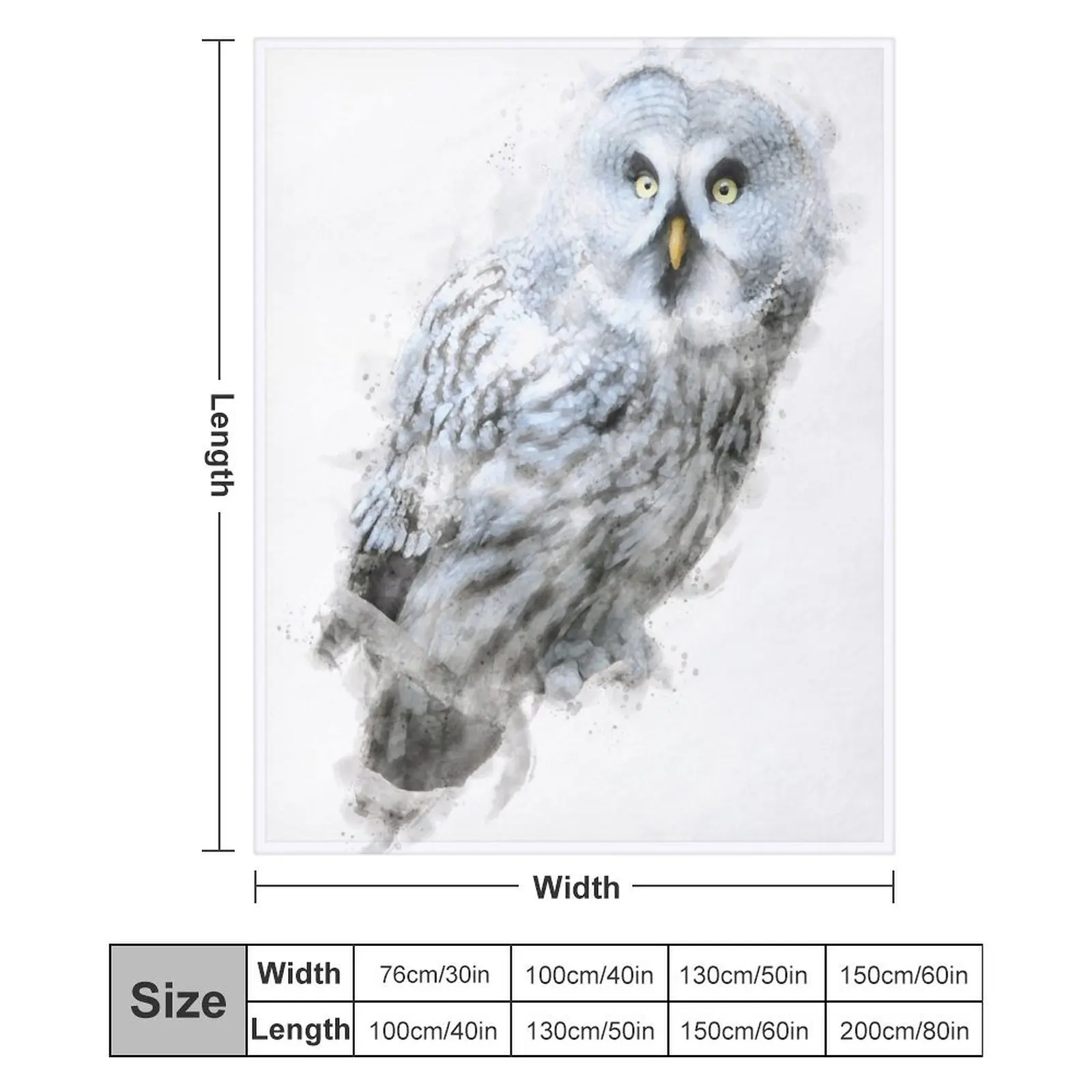 Одеяло Great Grey Owl одеяло из фланелевой ткани