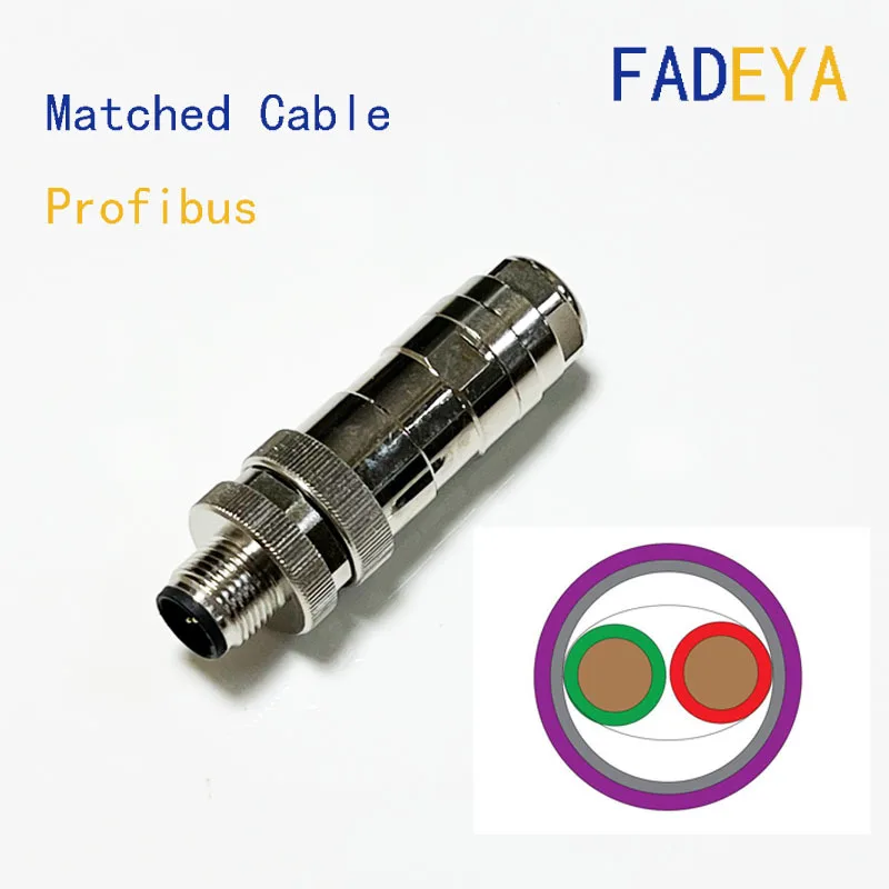 Фото M12, B-код, 5 контактов, щит, Profibus, штекер, модуль ввода-вывода, установка на месте, прямой №5