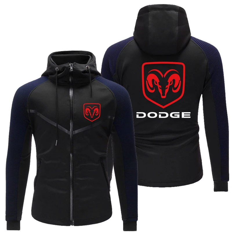 

Men Comfortable Spring Autumn Breathable Tops Dodge Brands Logo Print Customizable Logo Racing Suit Hoodie Slim Jacket Unisex
