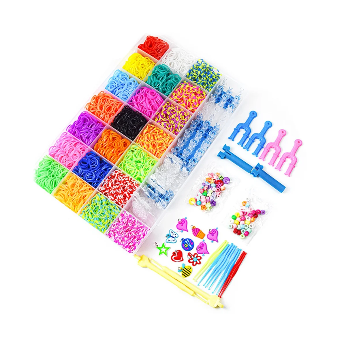 

22Color DIY Loom Rubber Bands for Bracelet Colorful Jewelry Making Kit for Kid Craft Kits Friendship Bracelet Making Kit
