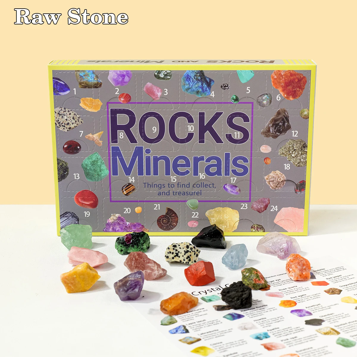 

Набор из 24 натуральных кристаллов в подарочной коробке