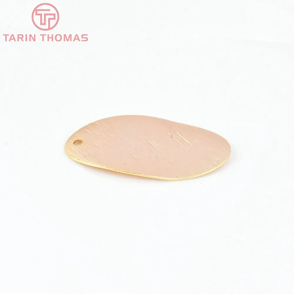 (7278) 12 шт. 15 5x29 5 мм 24 К позолоченная латунь овальная волна проволока рисунок