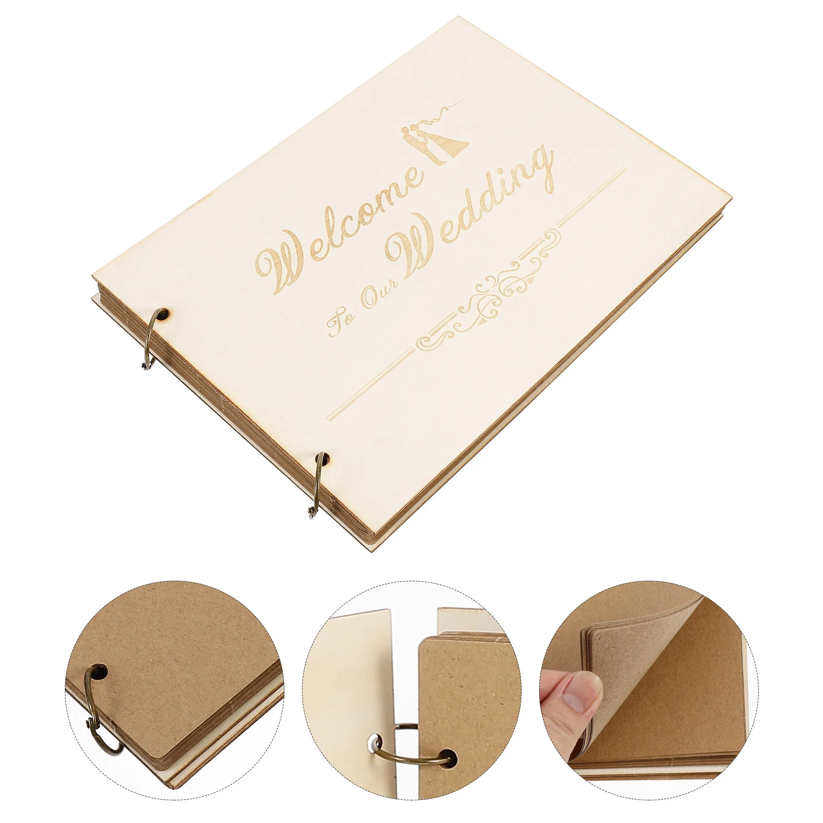 

Rustic Wedding Decoration Guest Book Guest Book Sign Books (40 Pages)