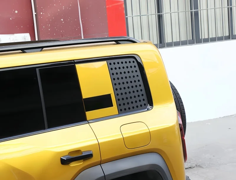 Фото Защитная пластина для оконного стекла автомобиля, подходит для BYD Leopard 5, модифицированное авто хвостовое окно, металлическая броня, сетка, детали для внешнего обновления автомобиля №5
