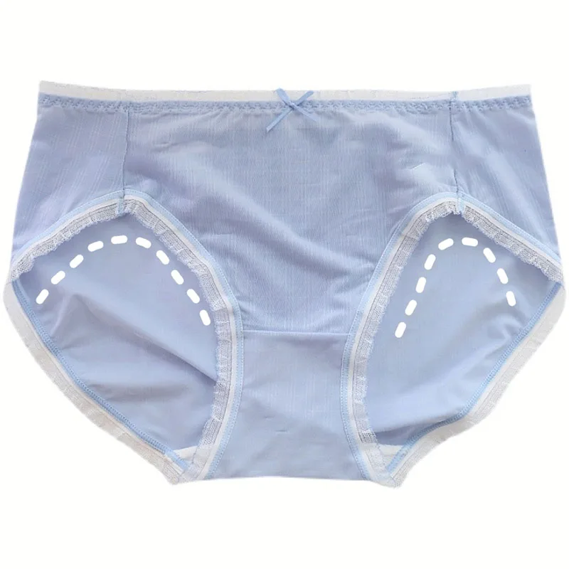 

Трусики женские из ледяного шелка, маленькие дышащие в японском стиле, с кружевной отделкой, без следов, мягкое нижнее белье