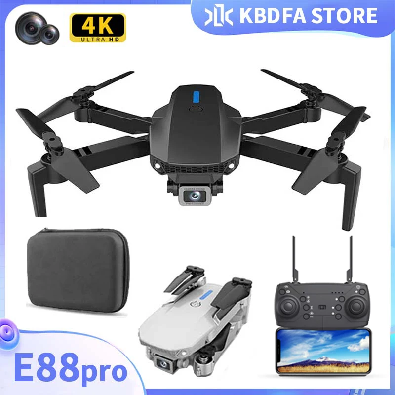 

Квадрокоптер KBDFA E88 Pro, 4K 2023 P HD камера, широкий угол обзора, Wi-Fi, FPV