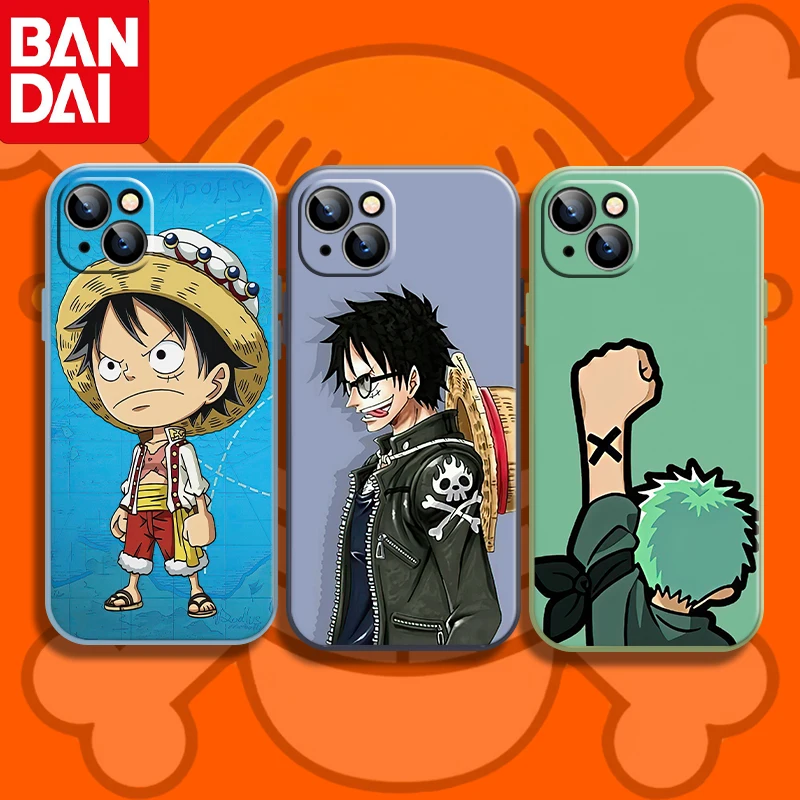 

ONE PIECE Anime Phone Case For iPhone 11 13 12 Pro 13 12 Mini X XR XS MAX 6 7 8 Plus Lens Protective Funda Carcasa Back Cover