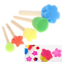 kids drawing toys kits diy sponge painting brush sponge stamp stencil seals learning educational toys for children art and craft