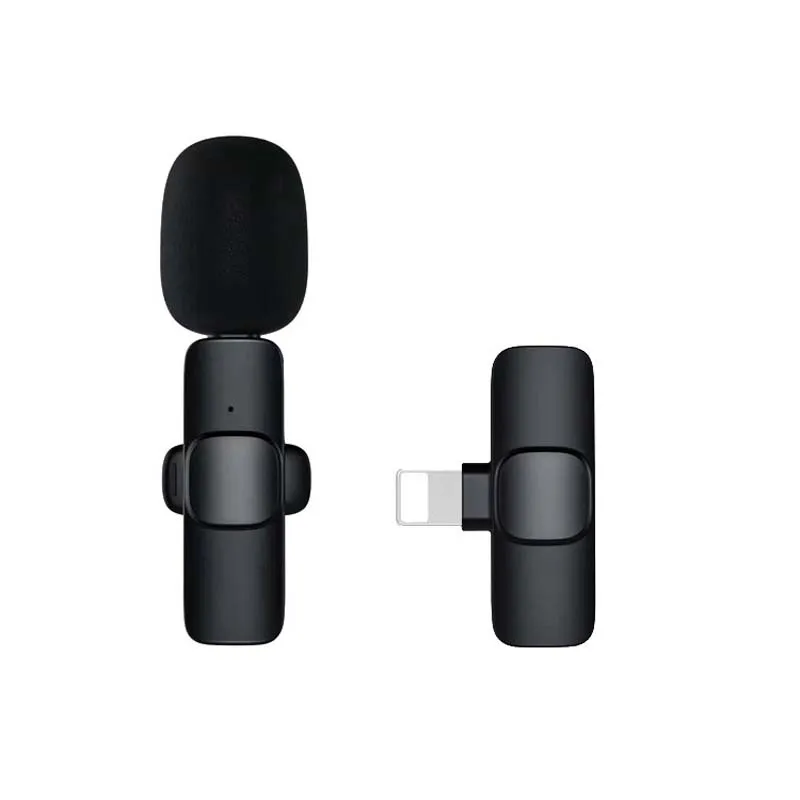 

Professional Wireless Lavalier Lapel Microphone for iPhone, iPad - Cordless Omnidirectional Condenser Recording Mic for Intervie