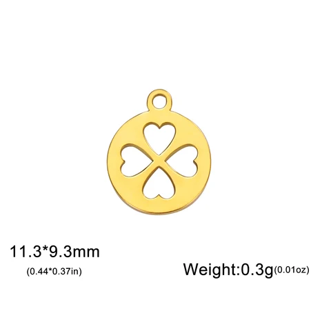 EUEAVAN 5 шт. Подвески с клевером из нержавеющей стали