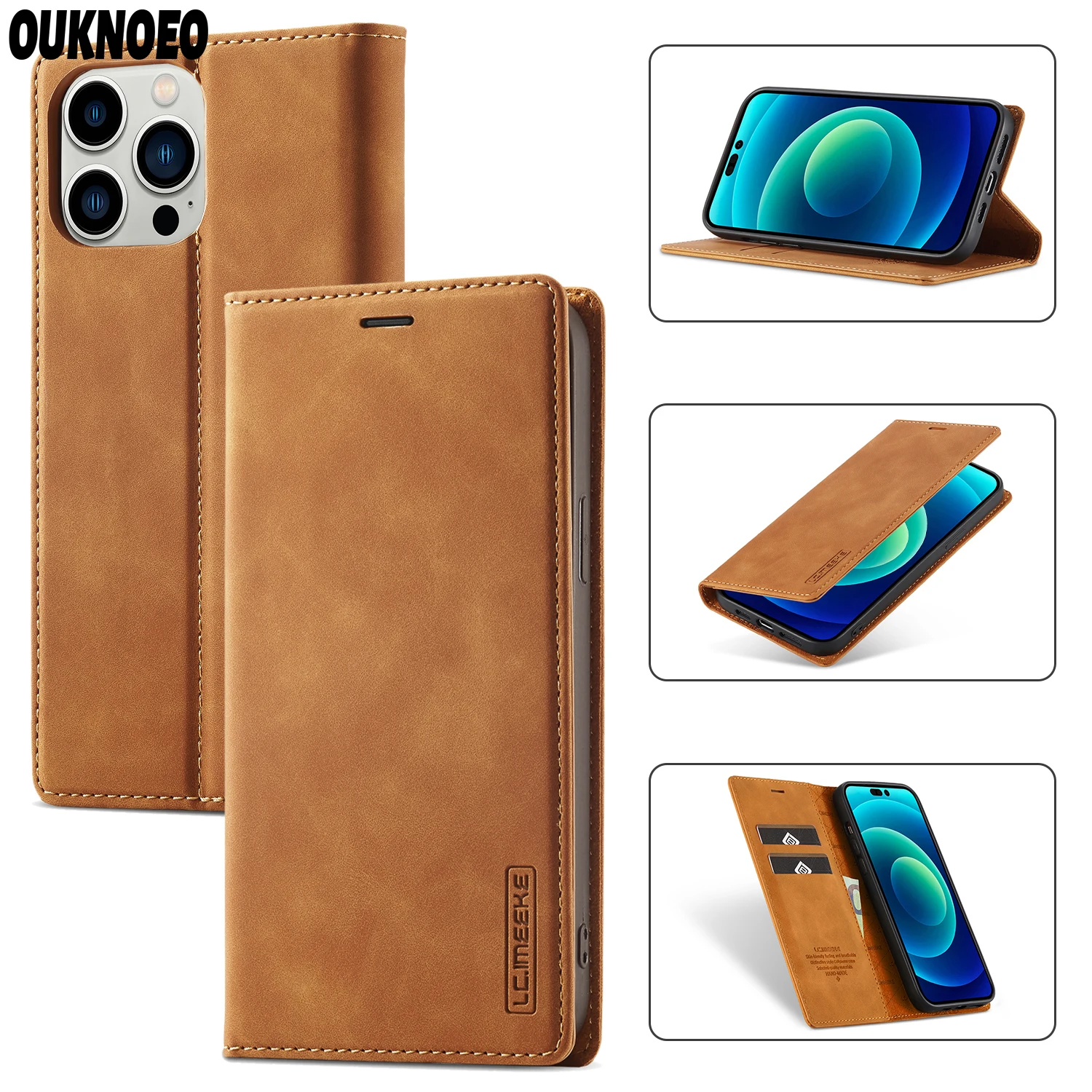 

Magnetic Leather Case For iPhone 14 Plus Pro Max 13 12Mini 11 Pro XS Max 7 8 6s Plus XR SE Luxusy Fundas Wallet Flip Phone Coque