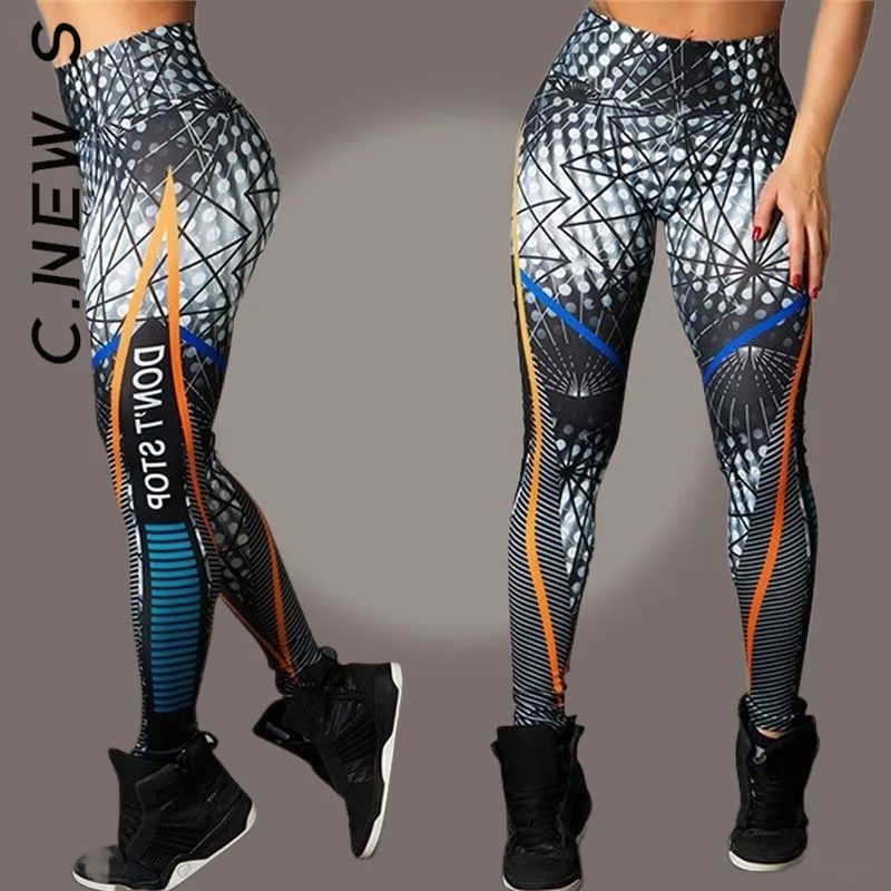 

C.New S Women Seamless Fashion Gym Sporty Leggings Women Tights Push Up Yoga Leggings Large Size Scrunch Yoga Pants Women Female