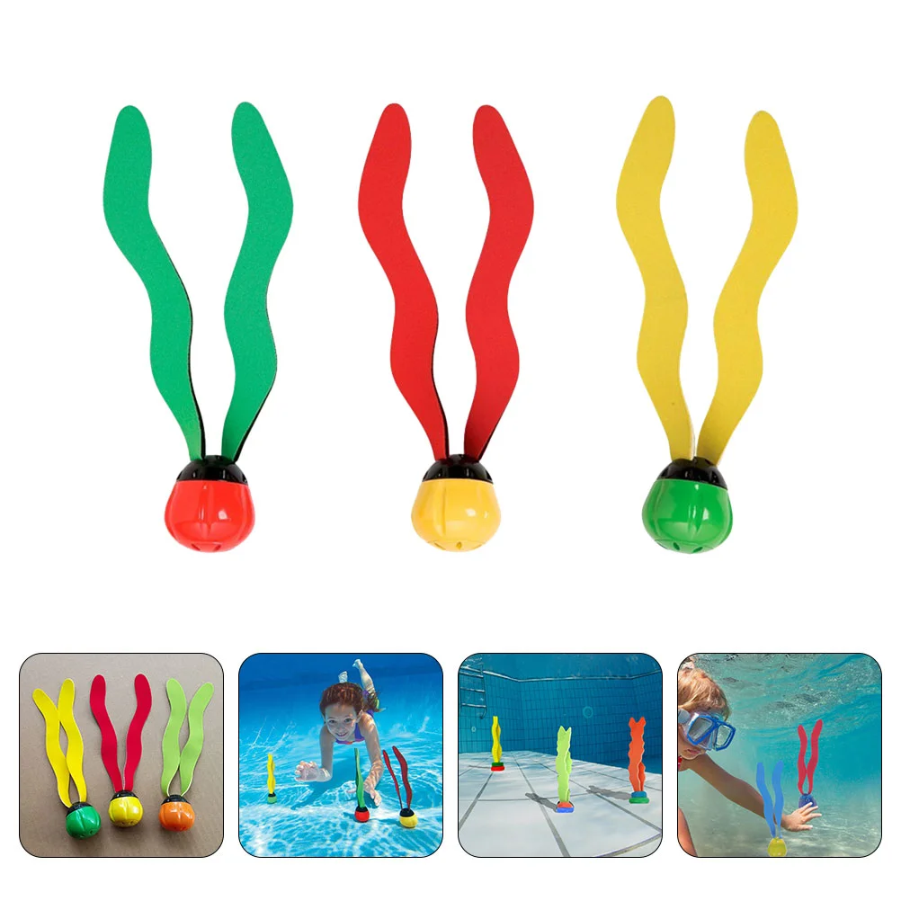 

3 Pcs Kids Pools Diving Grass Toys Adorable Sea Swimming Dive Cloth Funny Child