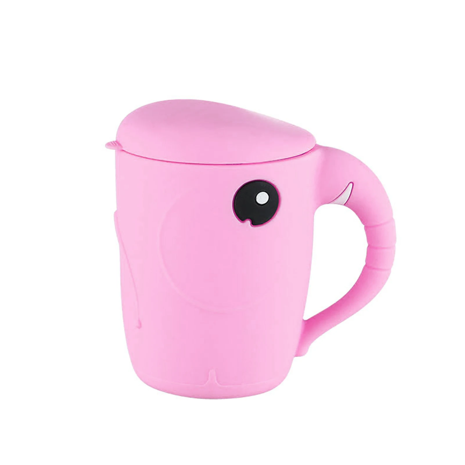 

180ML Gift Drinking With Lid Cute Non Slip Silicone Home Baby Feeding Cup Toddlers Kids Nursing Cartoon Scaled Elephant