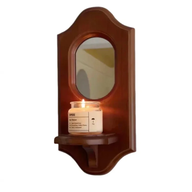 Новинка винтажное зеркало из массива дерева в стиле ретро для спальни крыльца