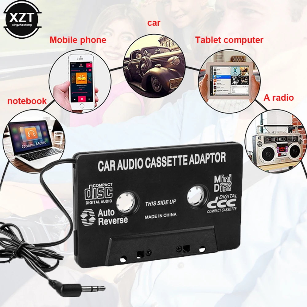 

Aux адаптер Автомобильная Лента Аудио Кассета Mp3 плеер преобразователь 3,5 мм разъем для iPod iPhone MP3 AUX кабель CD плеер горячая распродажа