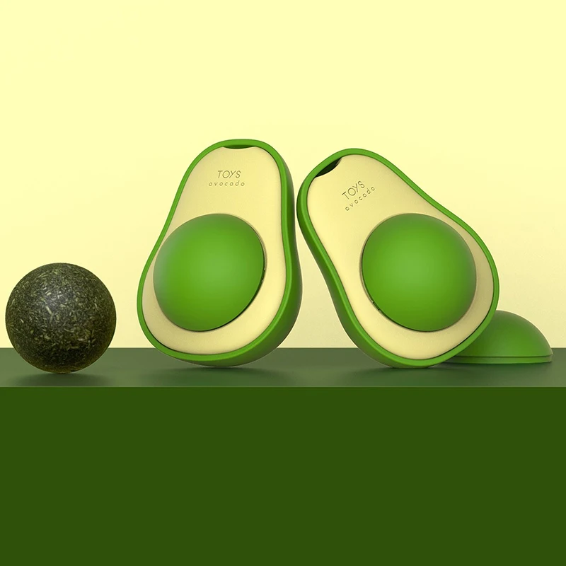 

Zhejiang pet supplies factory wholesale cat nip toys with avocado style with minty or gall fruit taste