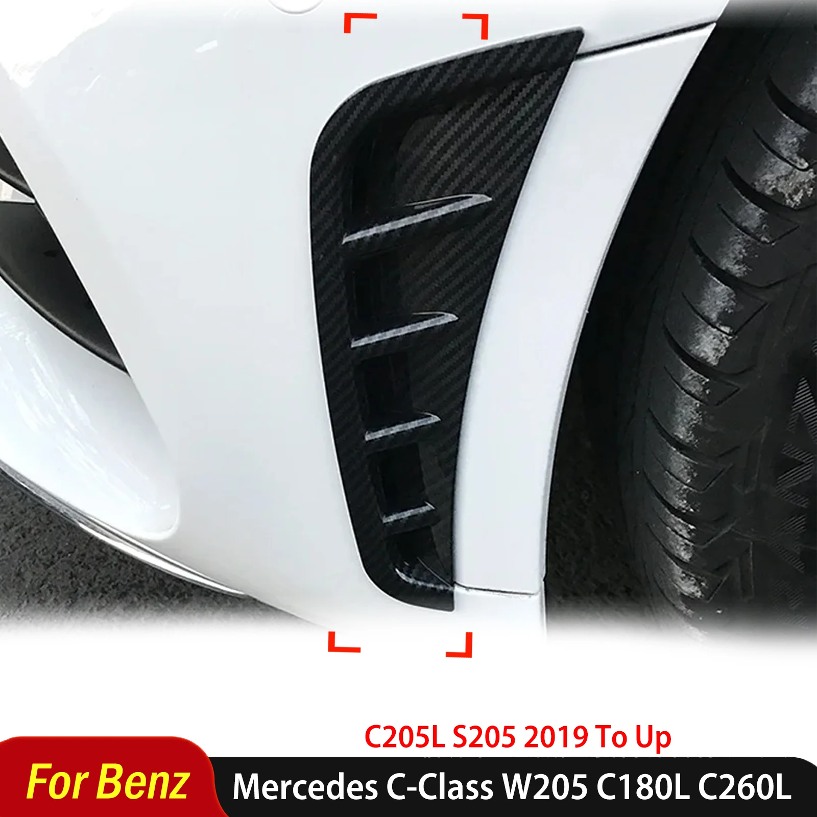 Для Mercedes Benz C-Class W205 C180L C260L C205L S205 2019 передний бампер спойлер сплиттер накладка