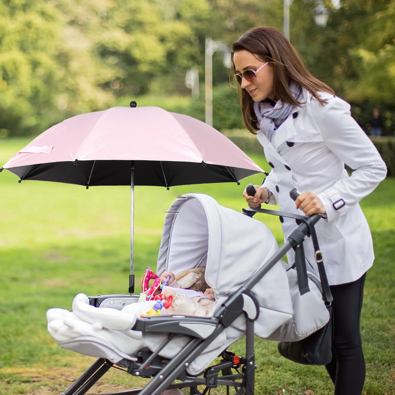 

Sun Umbrella Baby Stroller Chair Beach UV Protection Boat Parasol Accessories Outdoor