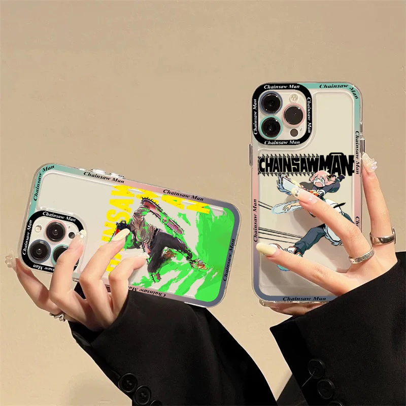 

Cute Cartoon Chainsaw Man Phone Case for iPhone 11 12 13 Mini Pro Max 14 Pro Max Case shell