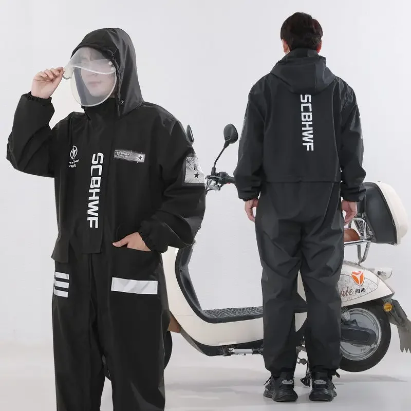 

Дождевик для электровелосипеда, мотоциклетный Цельный Дождевик, ветрозащитный костюм для верховой езды, костюм для рыбалки, дышащий водонепроницаемый непромокаемый мотоциклетный