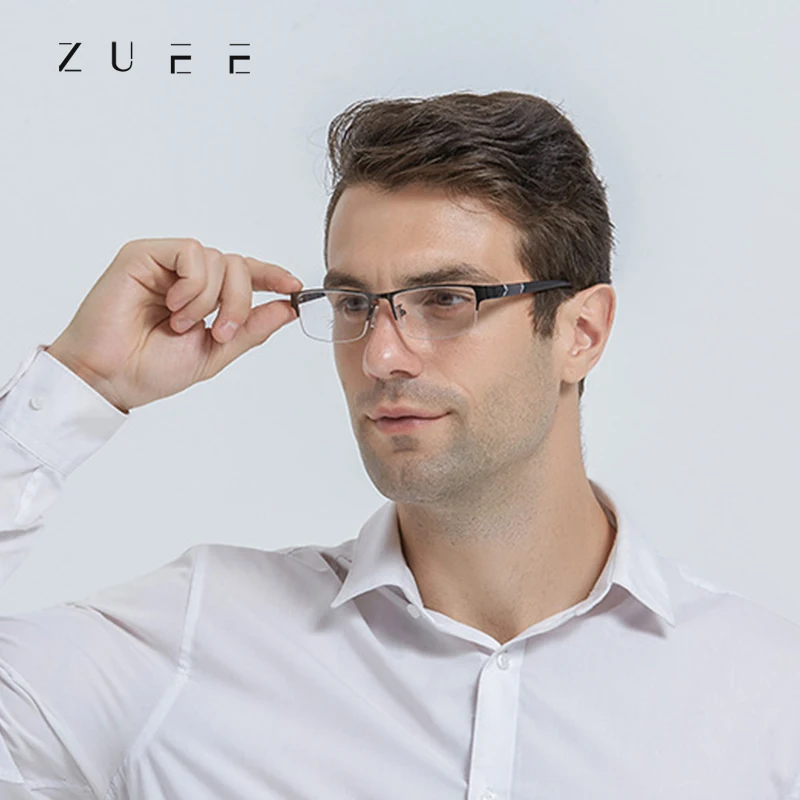 

ZUEE New Retro Glasses High Quality Men and Women Reading Glasses Business Office Simple Classic Square Anti-blue Glasses