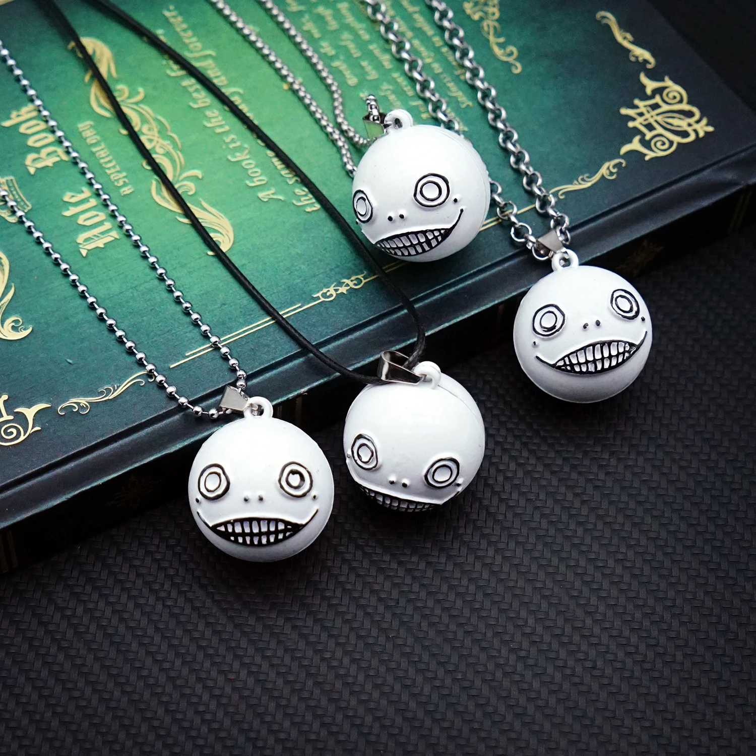 

Game NieR Automata Necklace Robot 2B Emil No2 Type B White Ball YoRHa Metal Logo Men Women Necklace Pendant Chaveiro Jewelry