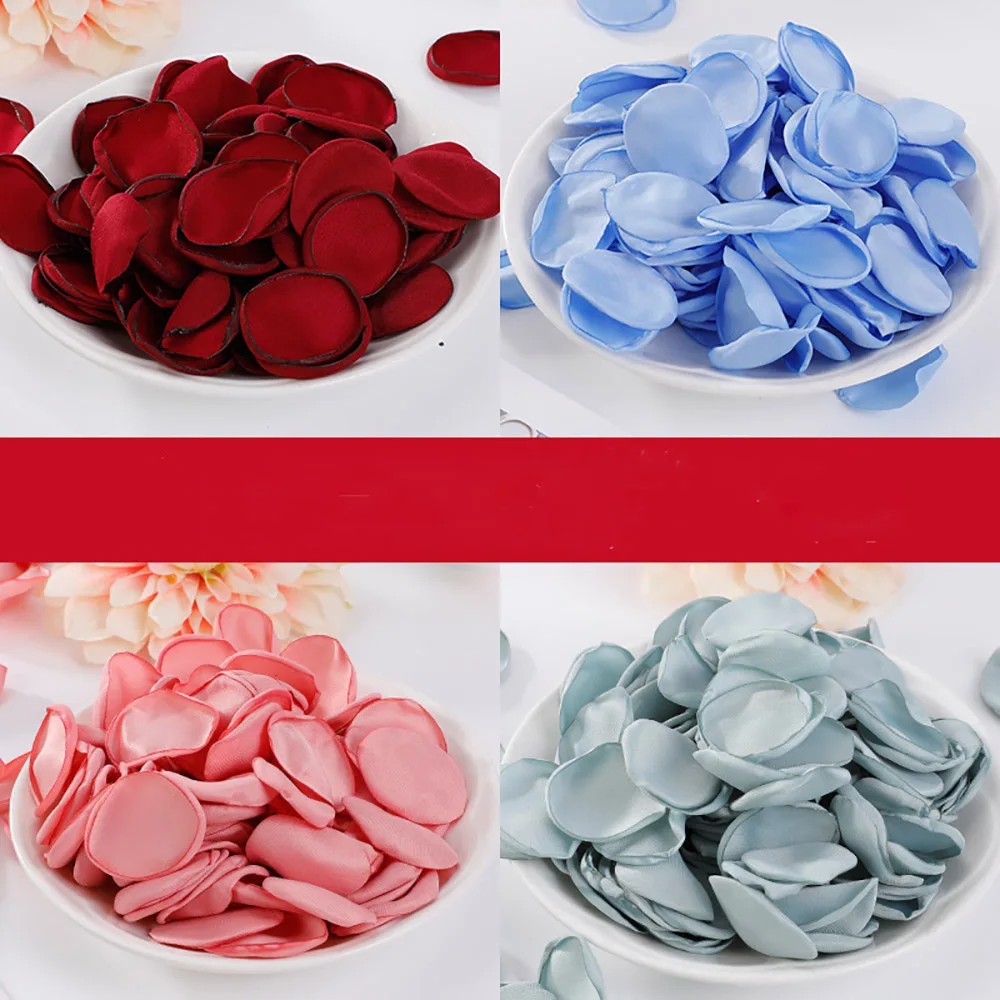 

100/50pcs 4cm Rose Petals for Wedding Silk Rose Petals HandMade 2023 for Wed Artifici Flower Marriage Decoration Valentines Day