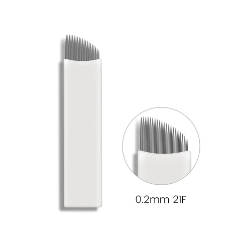 0.2MM biały 9/11/12/14/18/21 igły do ​​Microbladingu do pióra do haftu Pernement makijaż materiały do ​​tatuażu na brwi OEM Micro ostrza
