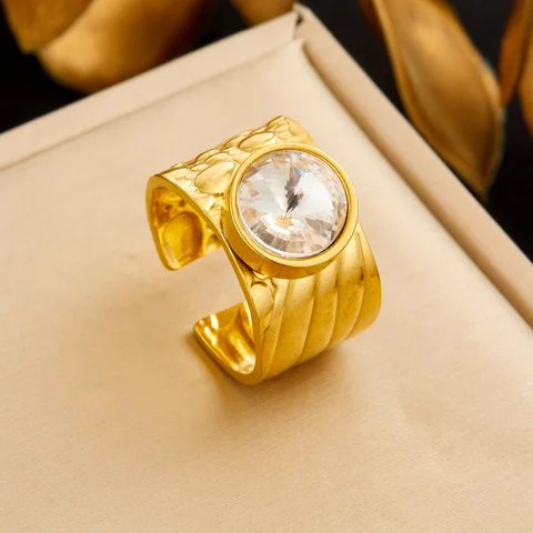 DIEYURO золотое кольцо из нержавеющей стали