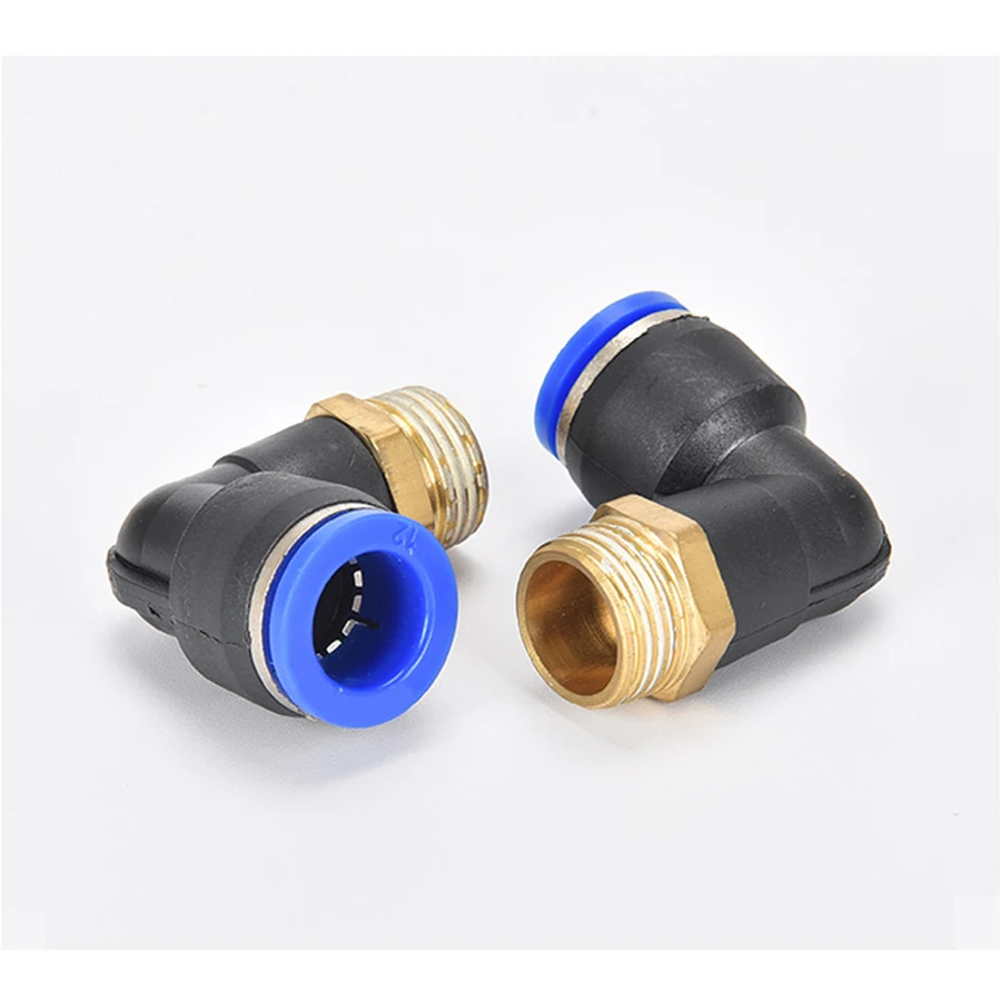 Пневматический быстроразъемный медный шланг PL 90 градусов L-образный соединитель