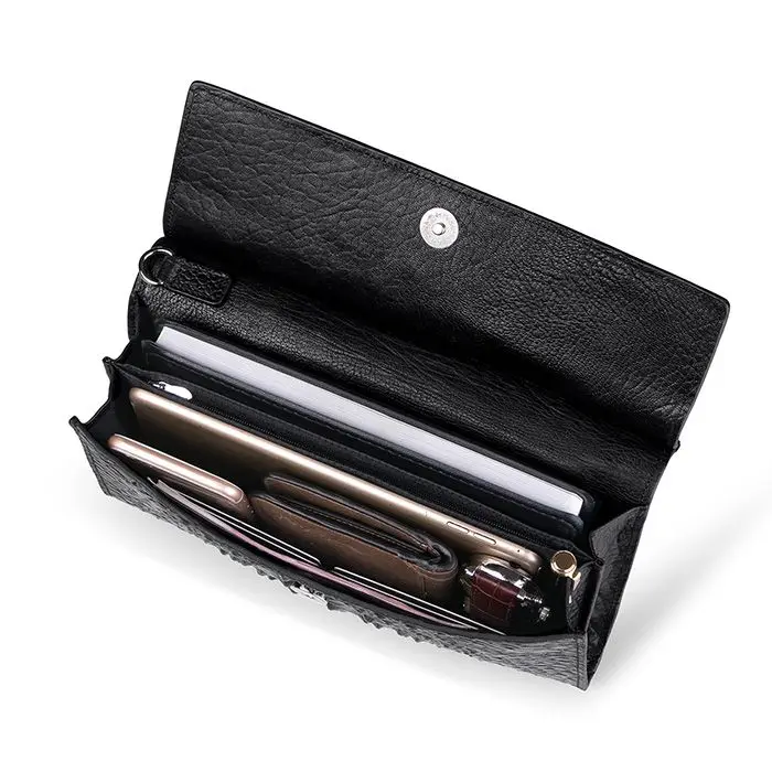 Длинные кошельки для мужчин модные деловые Клатчи из воловьей натуральной кожи