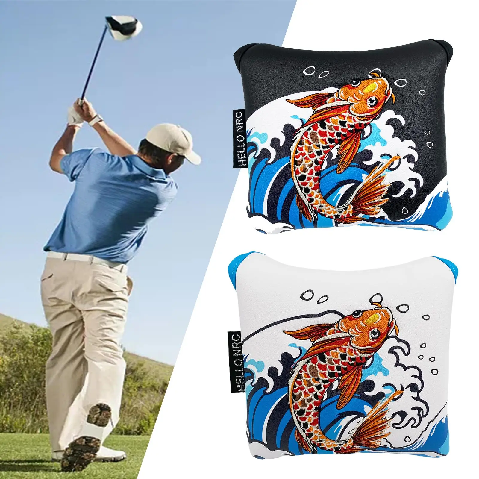 Чехол для клюшки гольфа с вышивкой модные аксессуары плюшевая подкладка