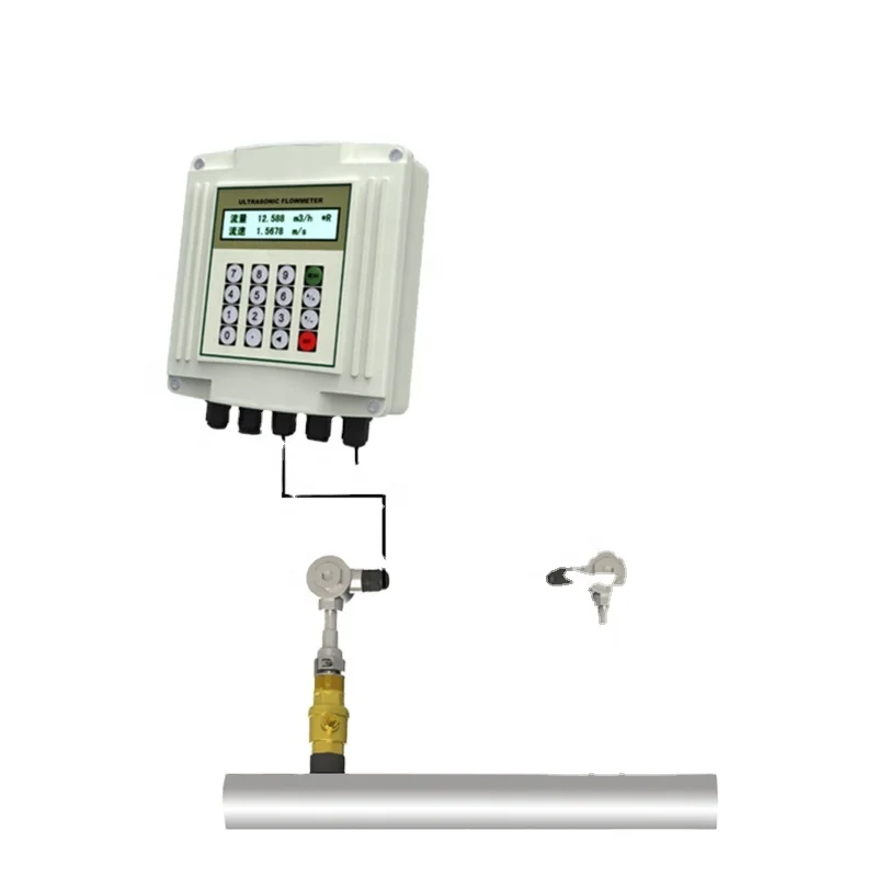 

DN500 wallmounted type insertion ultrasonic water flow meter