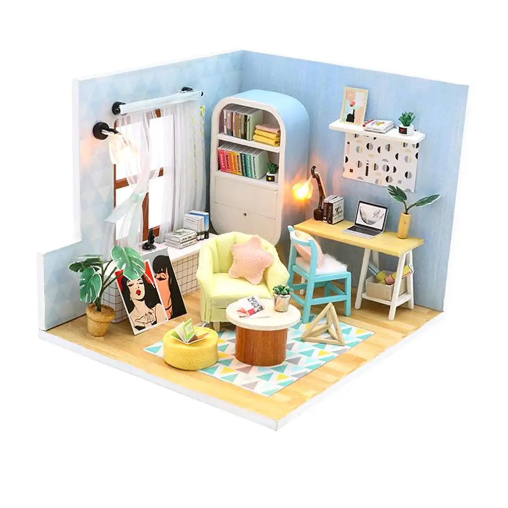 

Dollhouse Kit Miniature Kits Birthday Gifts,1:24 Scale Puzzle Kits - Dong Fossa