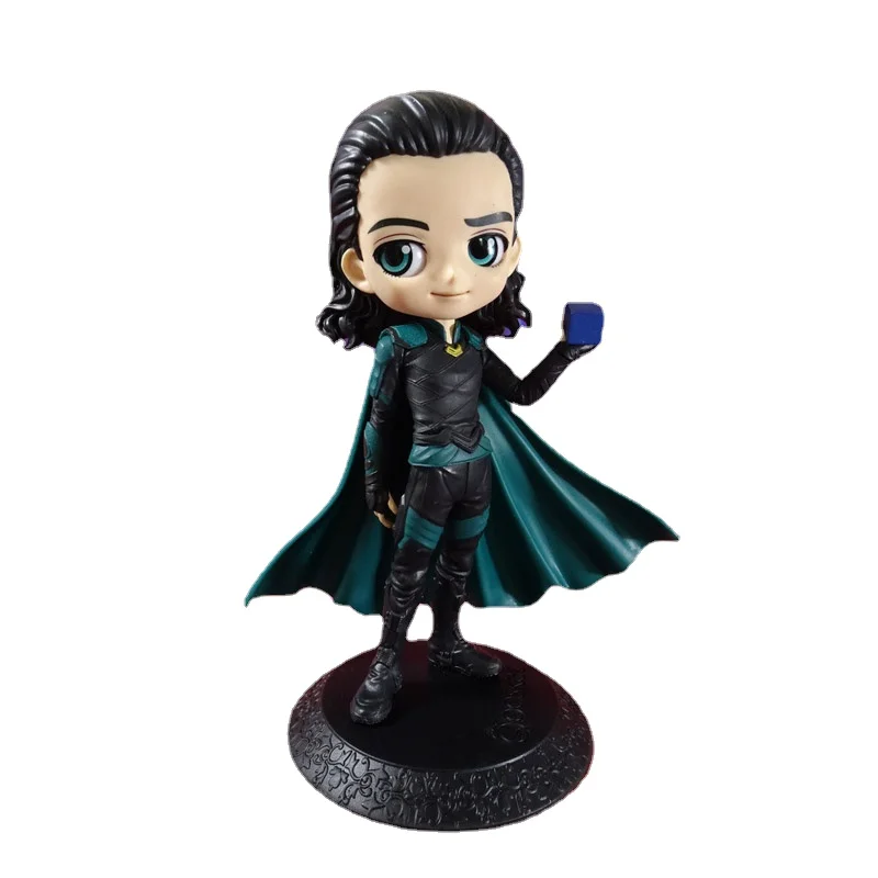 

Anime Marvel The Avengers Q Version Figure 17cm Loki PVC Action Figures Model Toy Collection Ornaments Gifts for Children