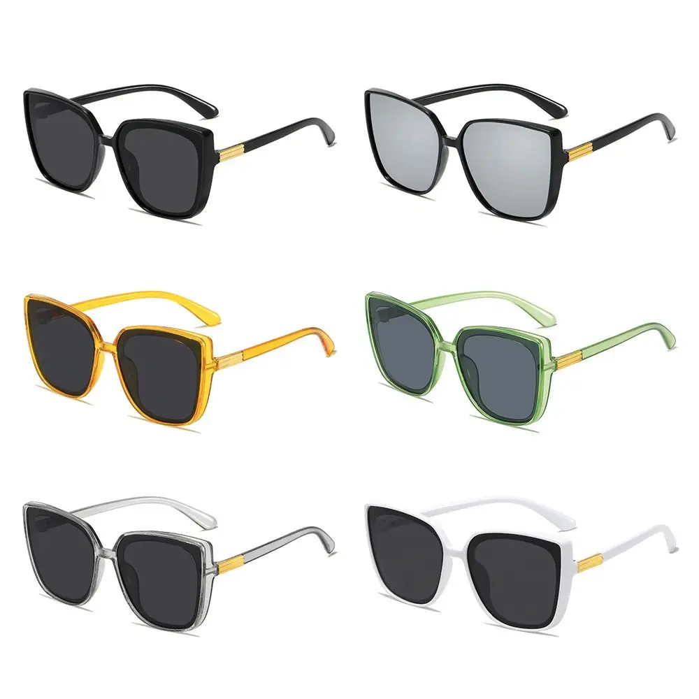 Солнцезащитные очки кошачий глаз в большой оправе с защитой UV400