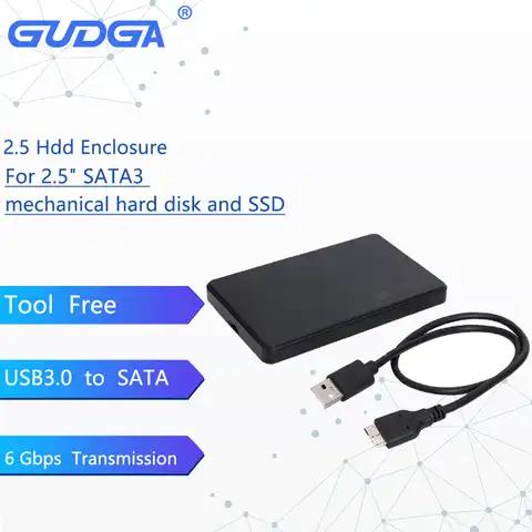 Внешний корпус GUDGA для жесткого диска 2,5 дюйма, USB к SATA, 5 Гбит/с, адаптер для ноутбука, настольного ПК, HD внешний корпус для жесткого диска корп...