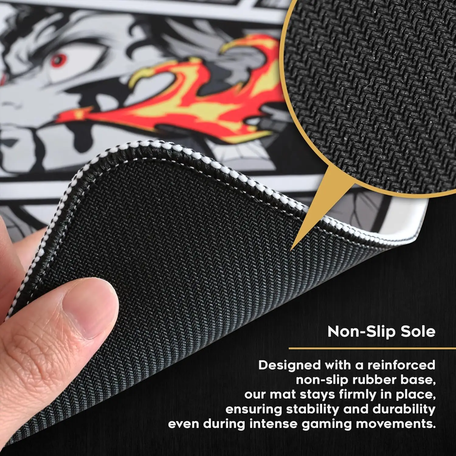 XXL игровой коврик для мыши Jujutsu Kaisen аниме настольный с расширенным нескользящим