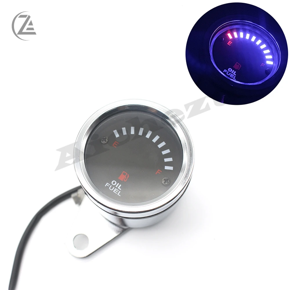 

ACZ Motorcycle Scooter Fuel Gauge for Harley LED Indicator Gauge Speedometer Instrument Oil Fuel Level Gauge Sensor