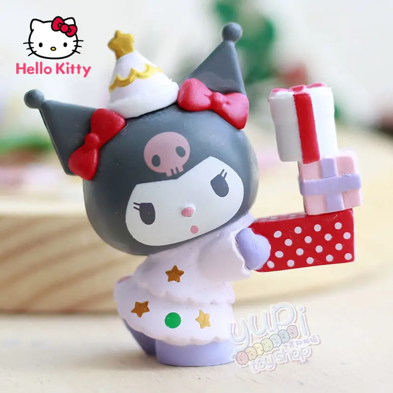 

Игрушки Hello Kitty Kuromi, ограниченная модель куклы, украшение для торта, подарок, украшение для детской комнаты, украшение столешницы