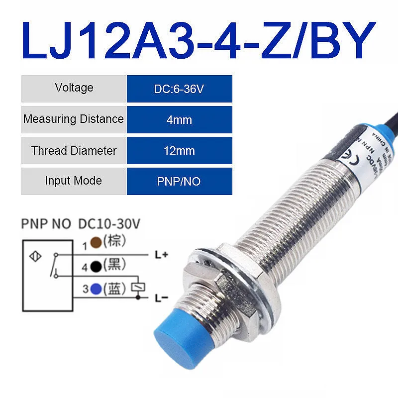 

Индуктивный датчик приближения LJ12A3-4-Z/BX LJ12A3-4-Z/BY DC 6-36 В