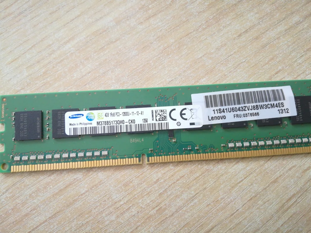 

RAM 4gb 1rx8 PC3-12800U-11-12-A1 M378B5173QH0-CK0 Desktop Memory