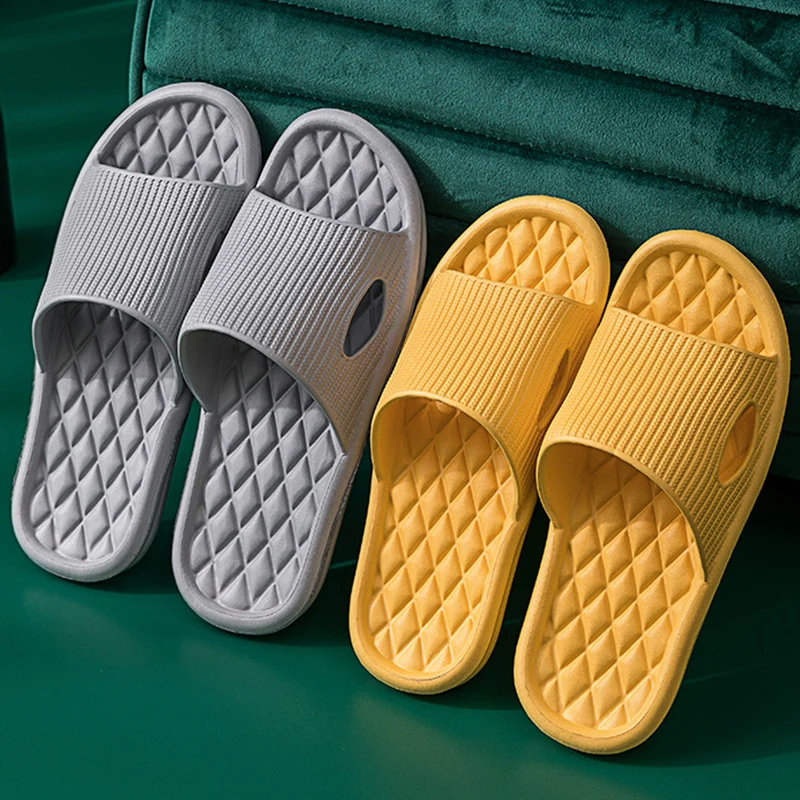 

Сандалии женские/мужские домашние Нескользящие, мягкая подошва, для ванной комнаты, гостиницы, спальни, пары, летние тапочки для дома