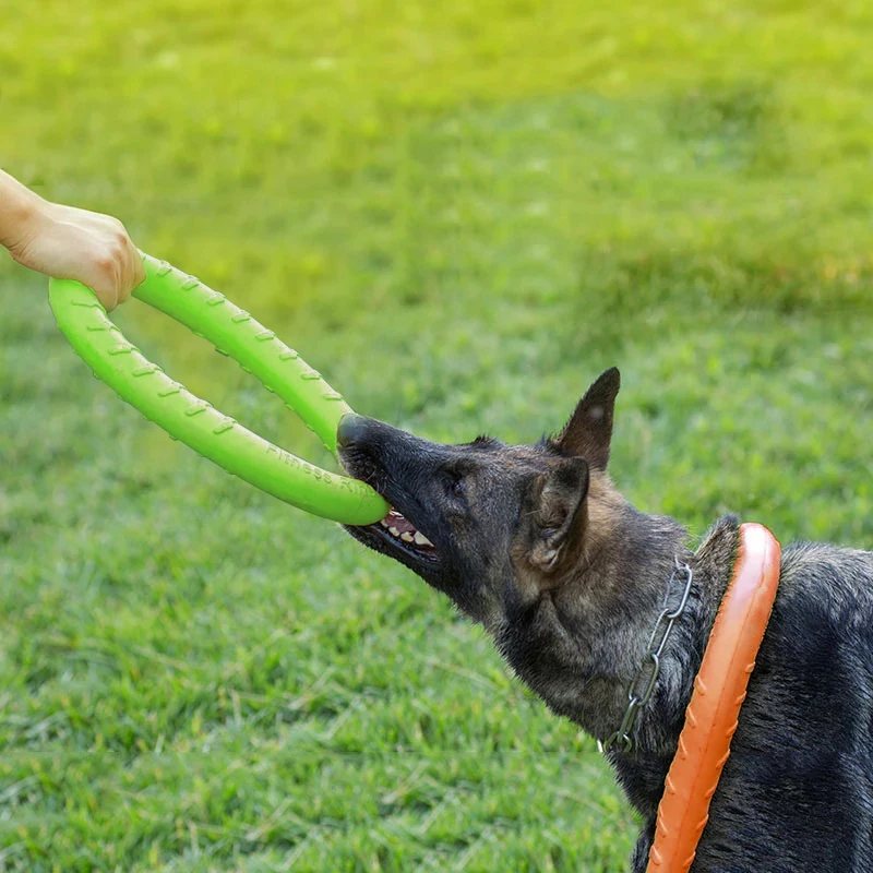 

Flying Discs EVA Dog Training Ring Puller Resistant Pet Toy Floating Dog Bite Ring Interactive Training For Having Fun Exercise